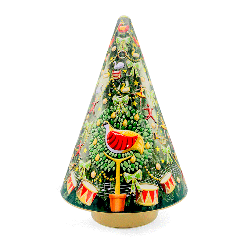 Lata musical bombones praline leche Arbol de navidad 150g Latas de Navidad Navidad