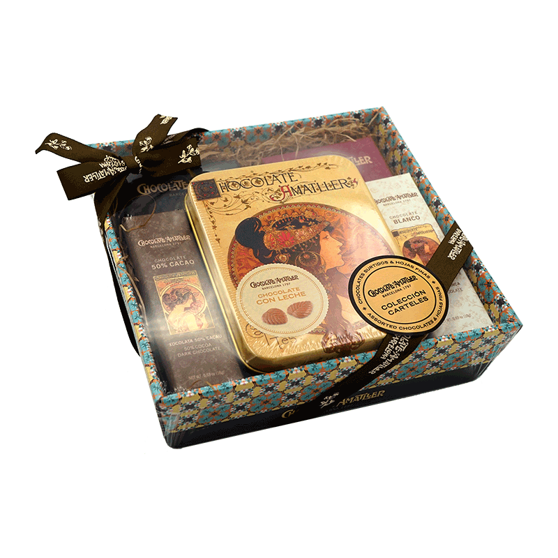 Estuche chocolates surtidos "Cesta Carteles" 266g