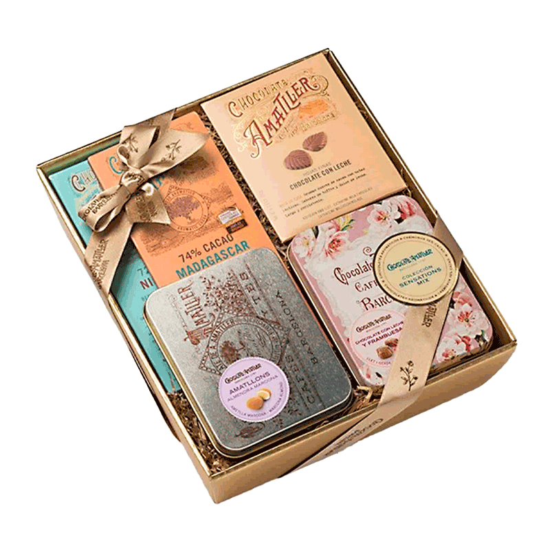 Estuche chocolates surtidos "Cesta Sensations" 335g