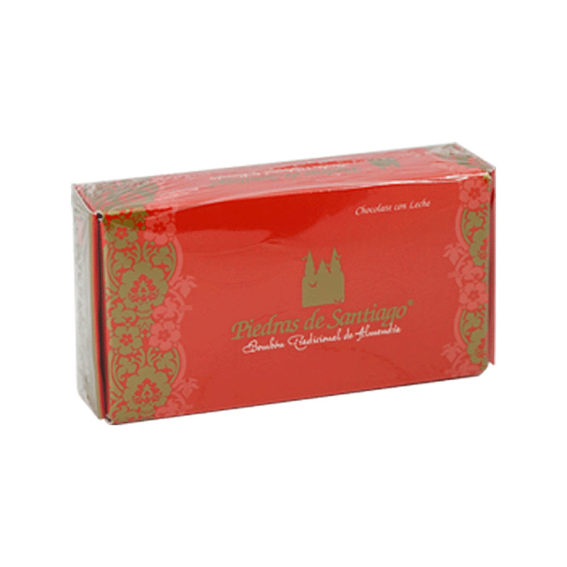 Caja bombones artesanos chocolate leche y almendra Marcona 100g