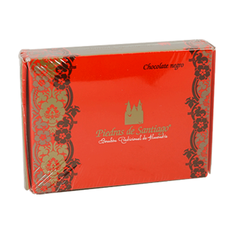 Caja bombones artesanos chocolate negro y almendra Marcona 150g