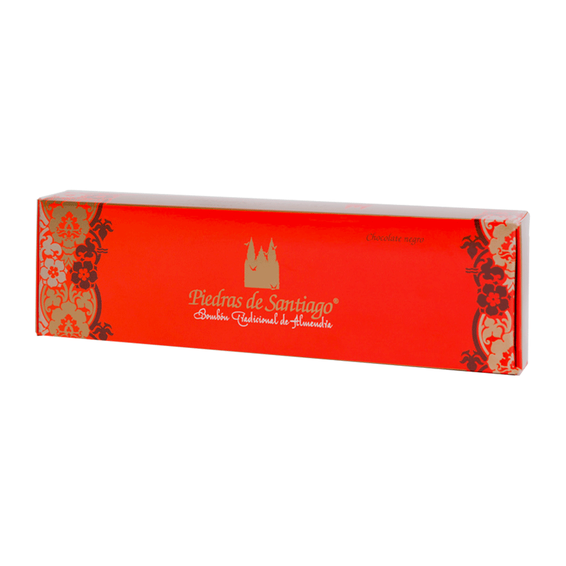 Caja bombones artesanos chocolate negro y almendra Marcona 200g