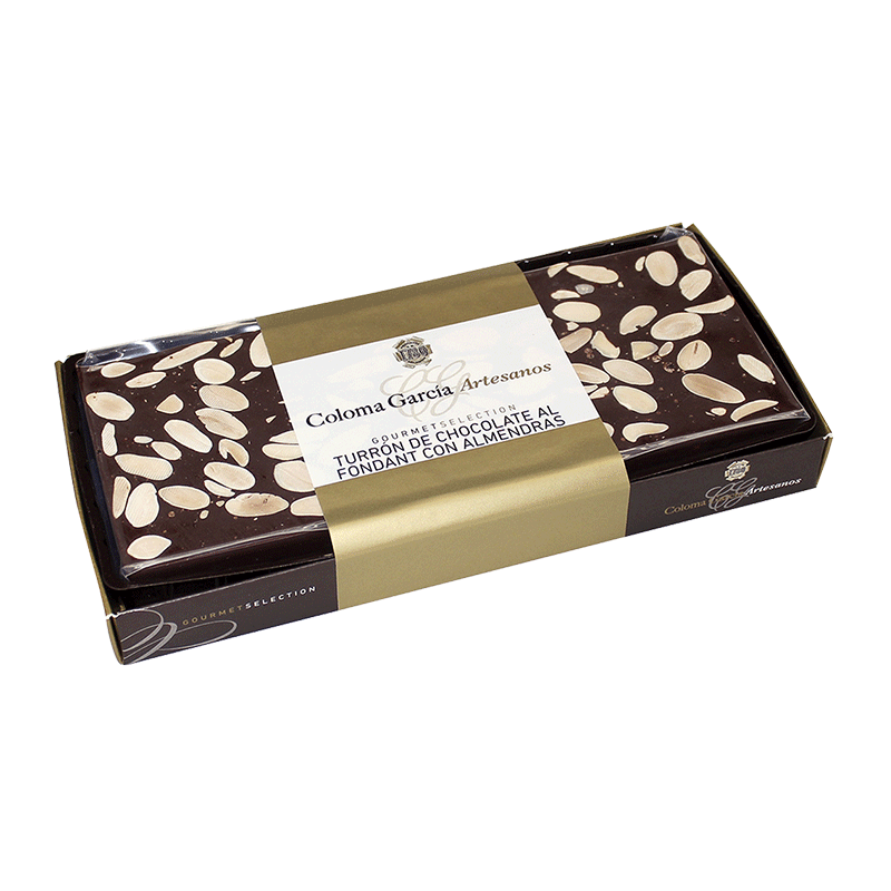 Bandeja turrón chocolate-almendra artesano 'Gourmet' 300g