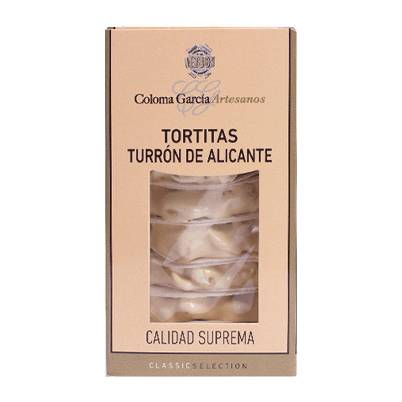 Estuche mini tortitas turrón Alicante artesanas 180g