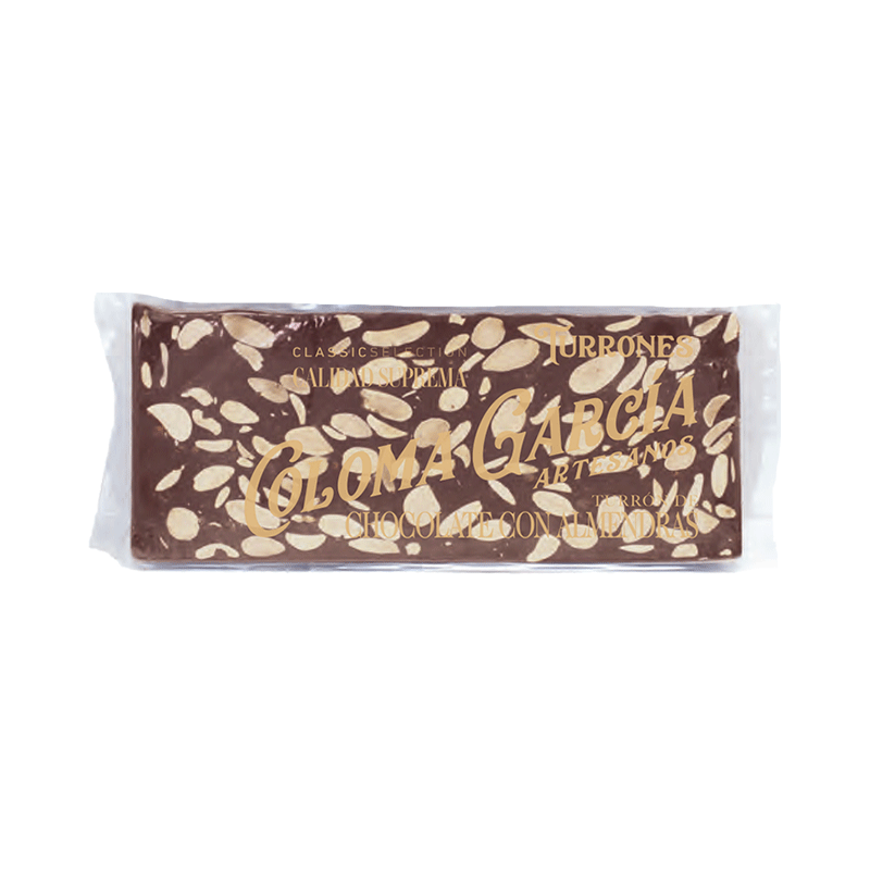 Estuche turrón chocolate con almendras artesano 'Classic' 200g