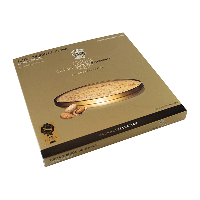 Estuche torta Oro turrón Jijona artesana 'Gourmet' 200g