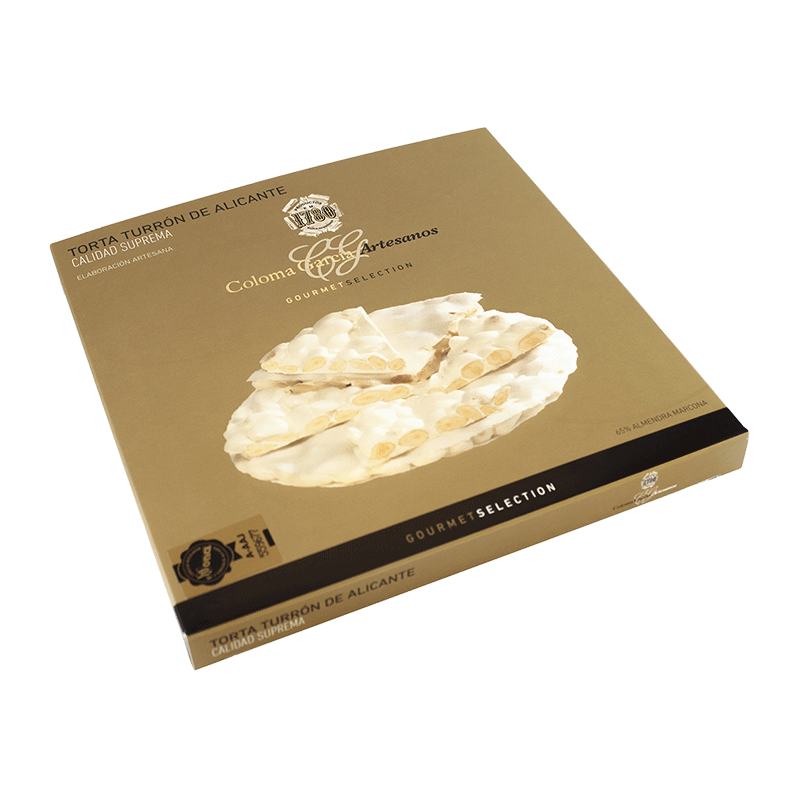 Estuche torta Oro turrón Alicante artesana 'Gourmet' 200g