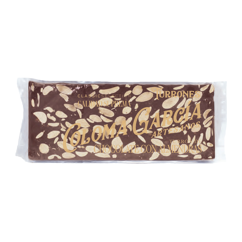 Estuche turrón chocolate y almendras artesano 'Classic' 300g