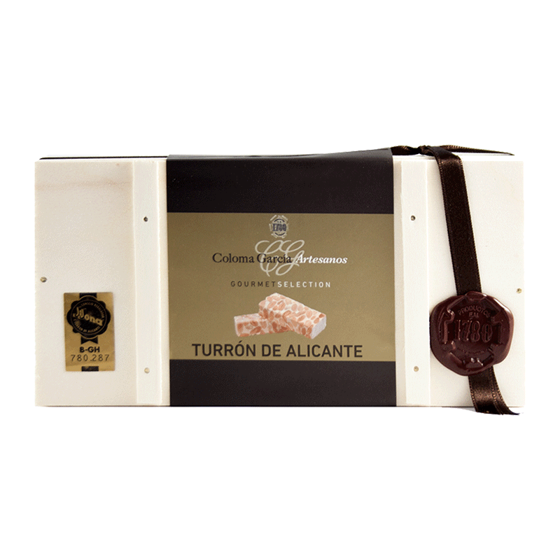 Estuche madera turrón Alicante artesano 'Gourmet' 300g