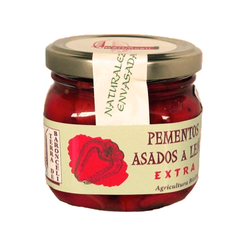 Frasco pimientos asados a la leña ecológicos 180g