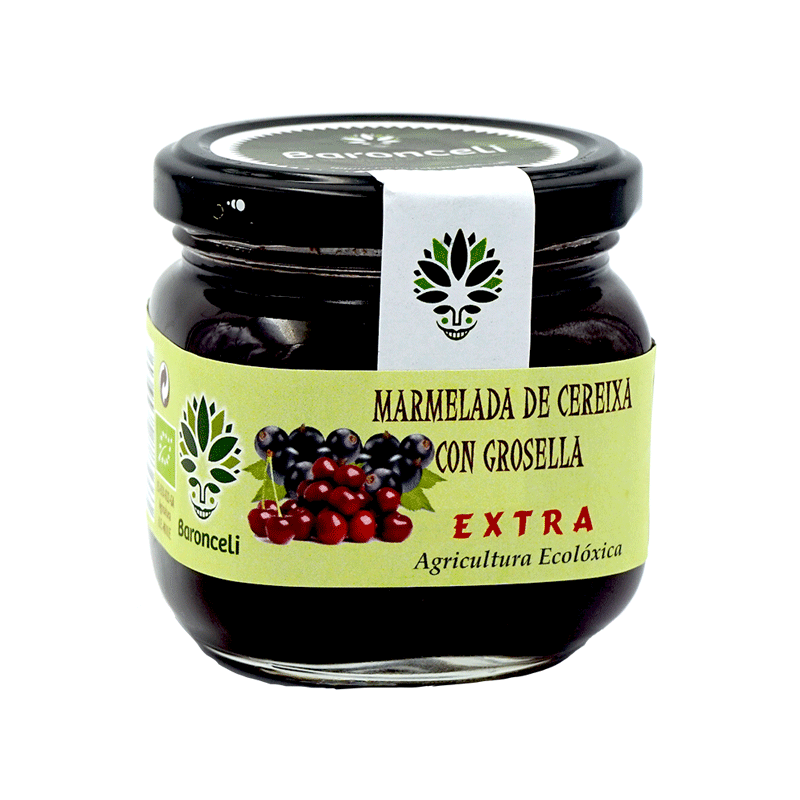 Mermelada de cereza con grosella ecológica 200g