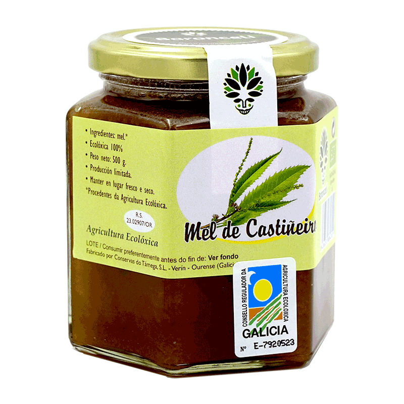 Miel de castiñeiro ecológica 500g