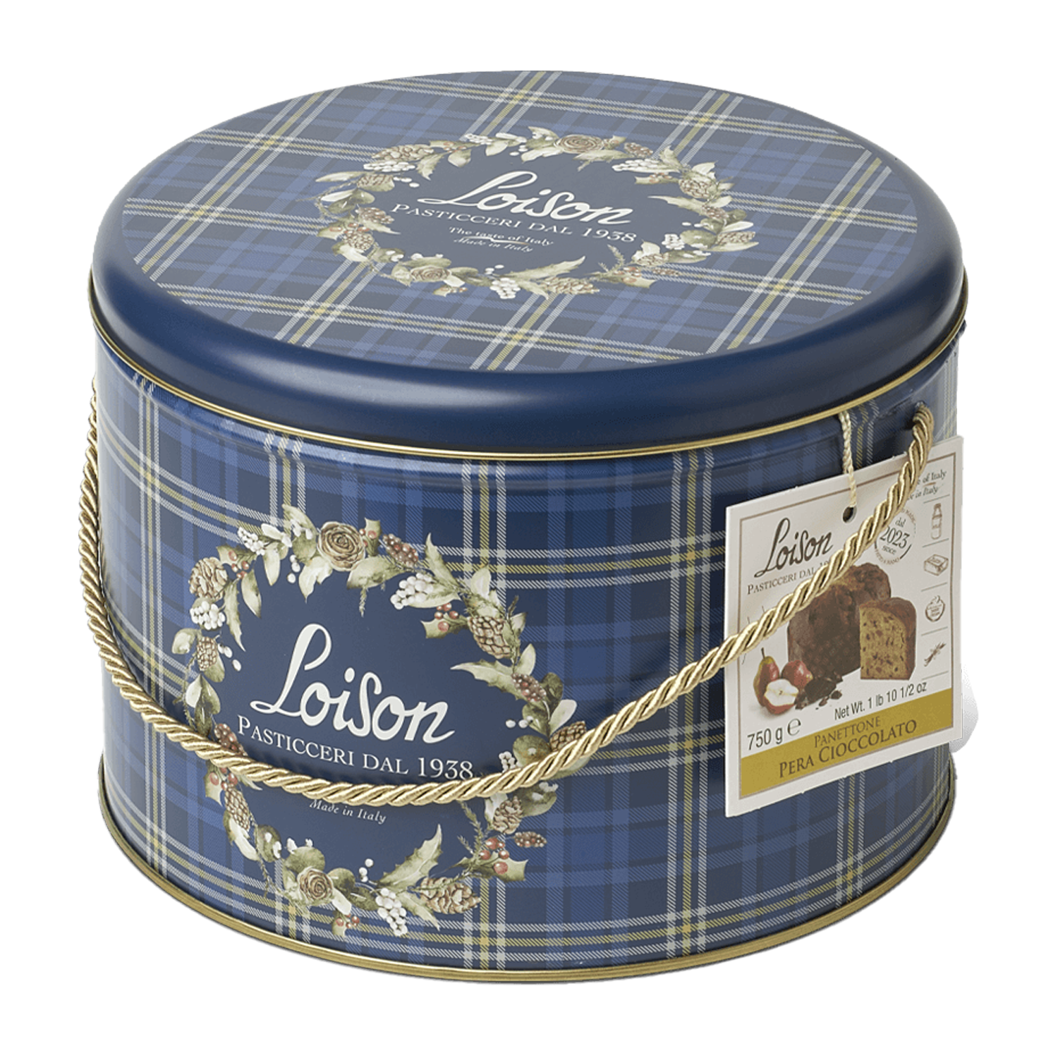 Lata panettone Loison pera con chocolate 750g