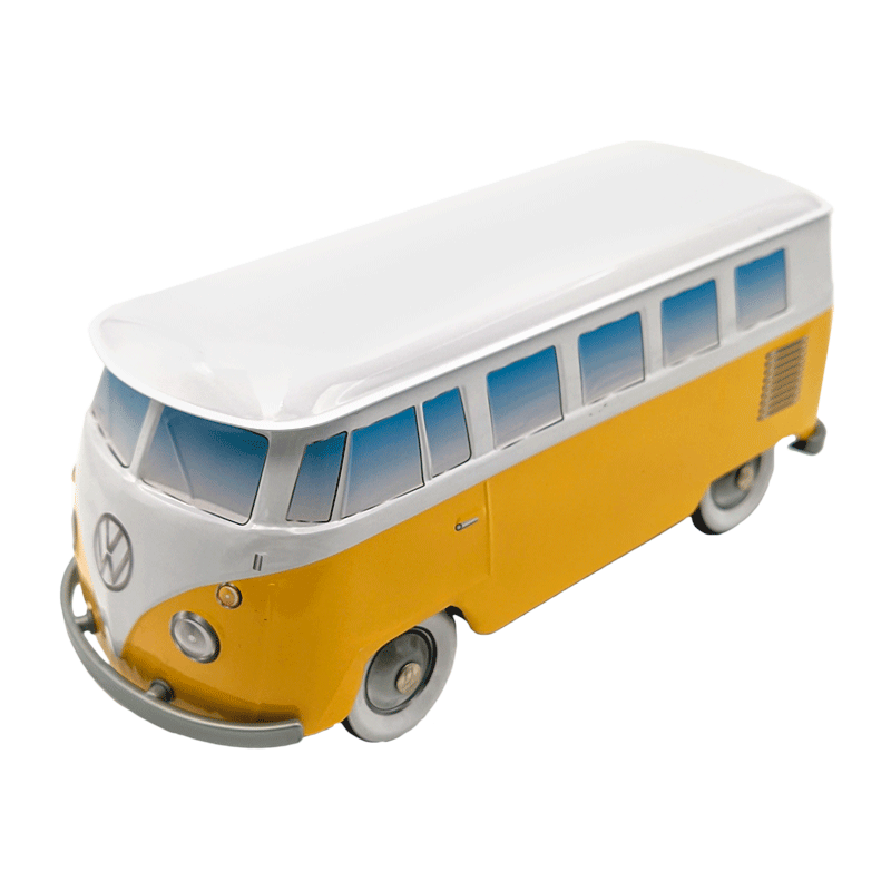 Lata bombones praliné leche 'Furgoneta Volkswagen amarilla' 150g