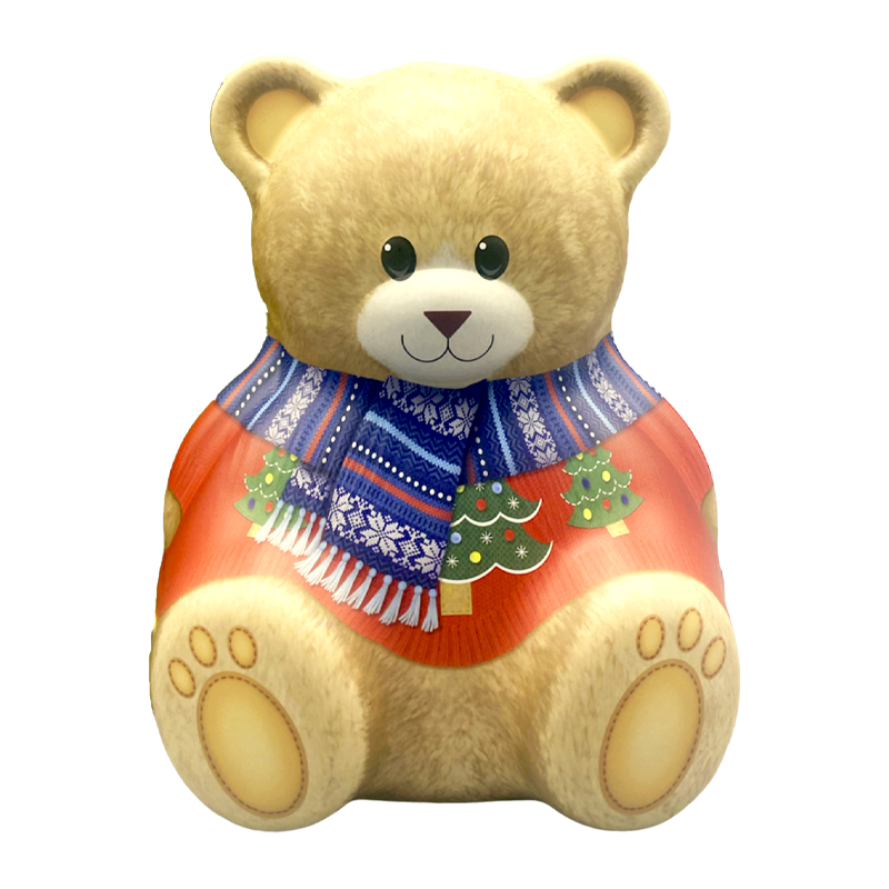 Lata bombones praliné leche "Oso Teddy navideño' 150g