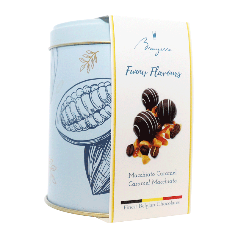 Lata trufas caramelo macchiato 'Sweet Traditions' 100g