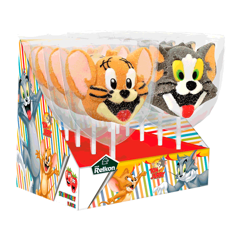 Marshmallow malvavisco Tom y Jerry 45g 12 unidades