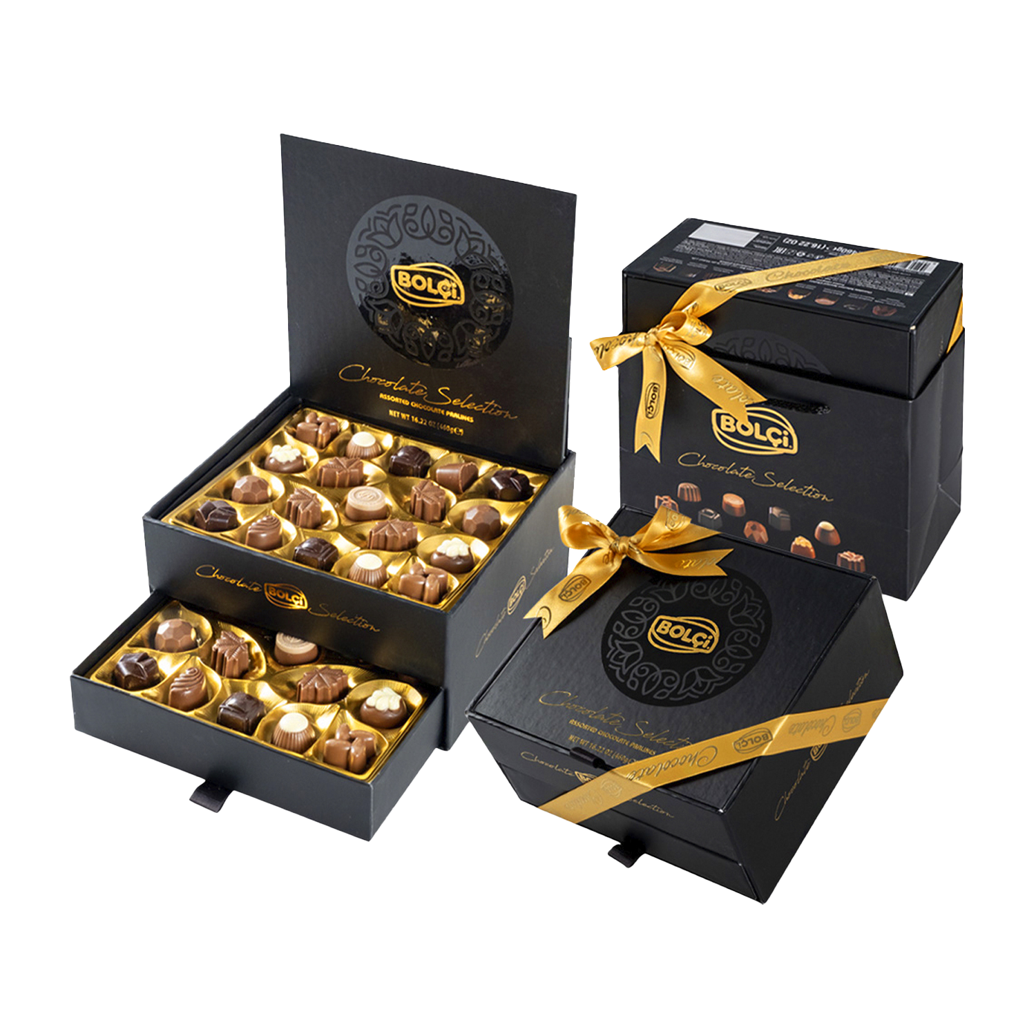 Caja bombones surtidos 'Joyero negro' 380g