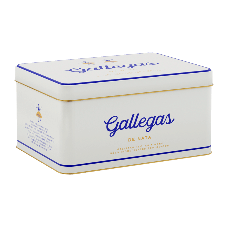 Lata 'Gallegas de nata' galletas de nata artesanales 500g