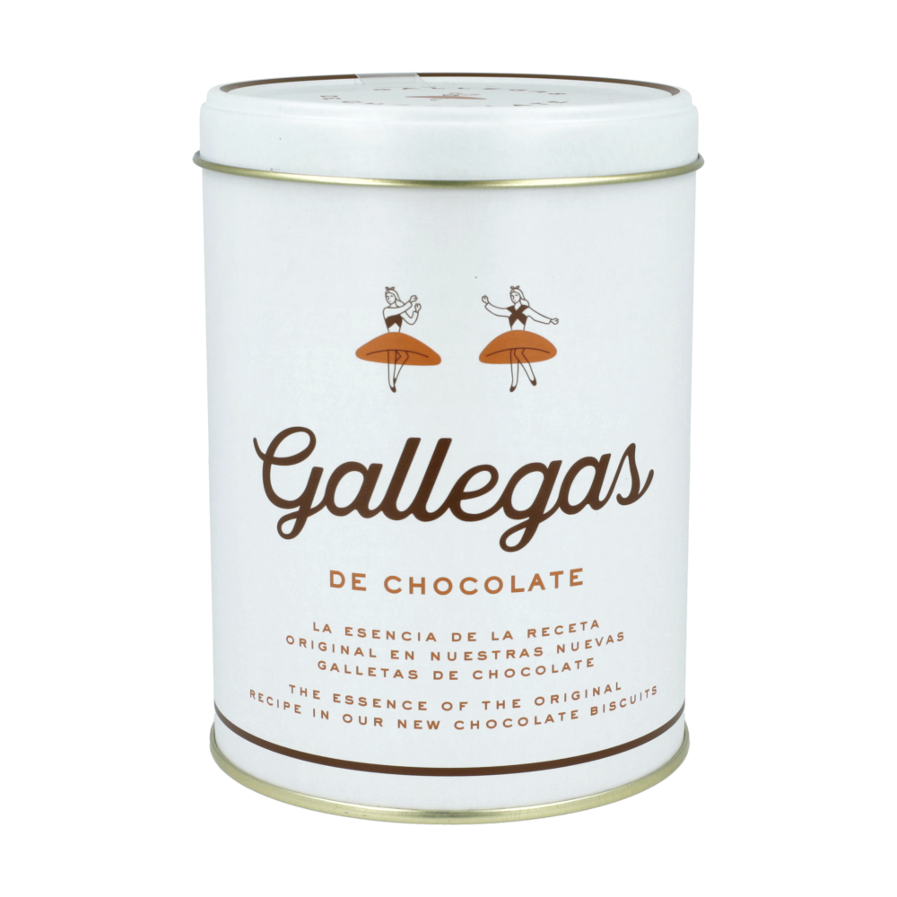 Lata 'Gallegas de nata' galletas de nata y chocolate 250g