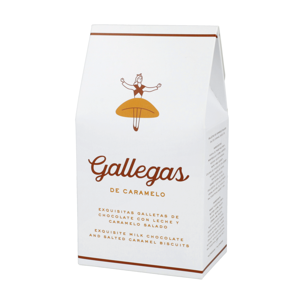 Estuche 'Gallegas de nata' galletas de nata, chocolate con leche y caramelo 165g