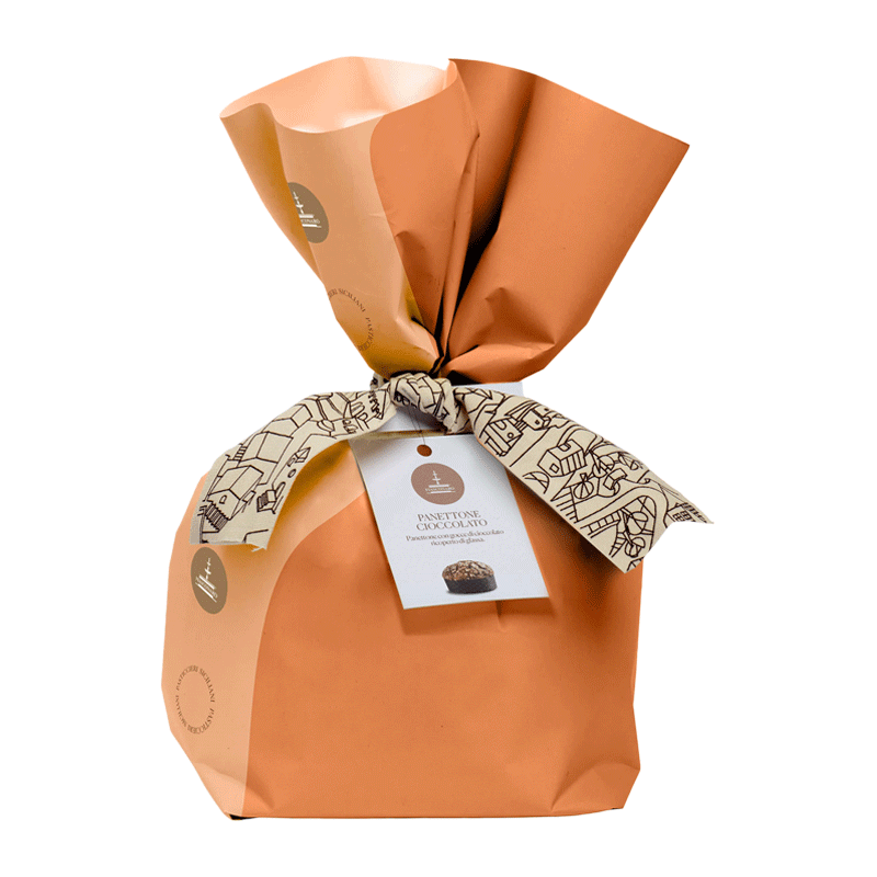 Panettone chocolate glaseado con gotas de chocolate 500g