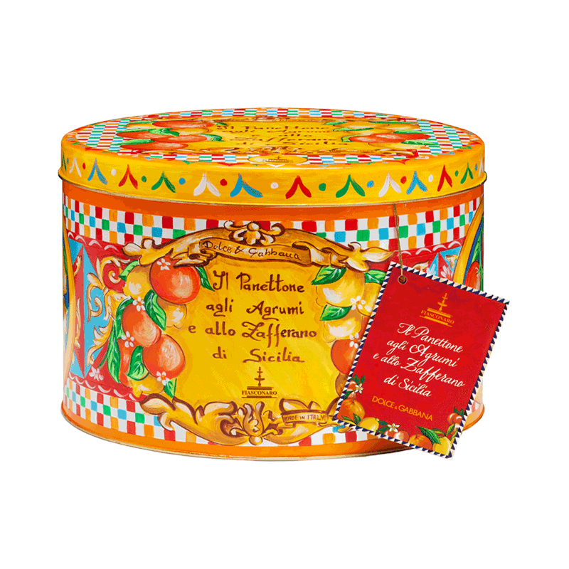 Lata panettone Dolce & Gabbana cítricos 500g