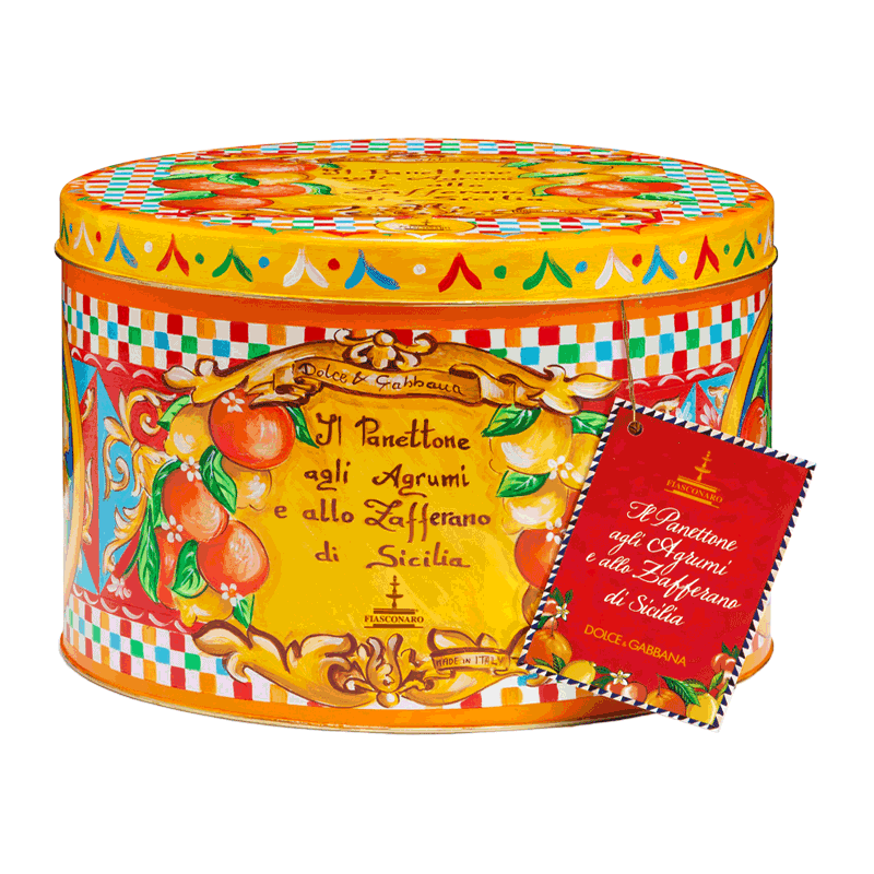 Lata panettone Dolce & Gabbana cítricos 1kg