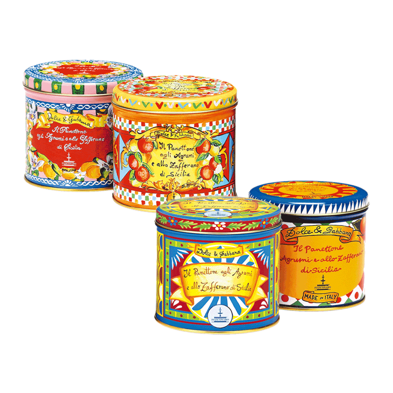 Lata panettone Dolce & Gabbana cítricos 100g