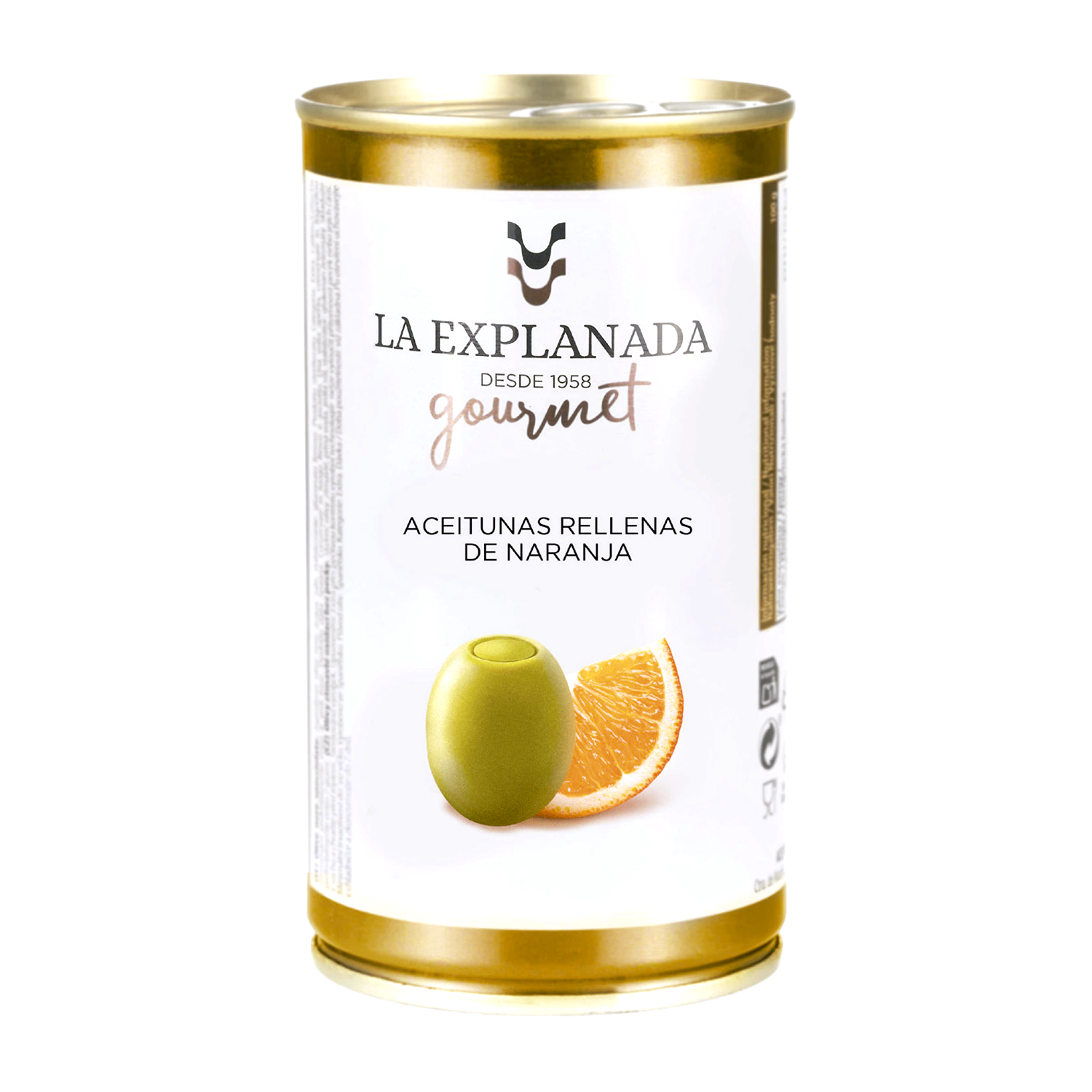 Aceitunas verdes rellenas de naranja 150g
