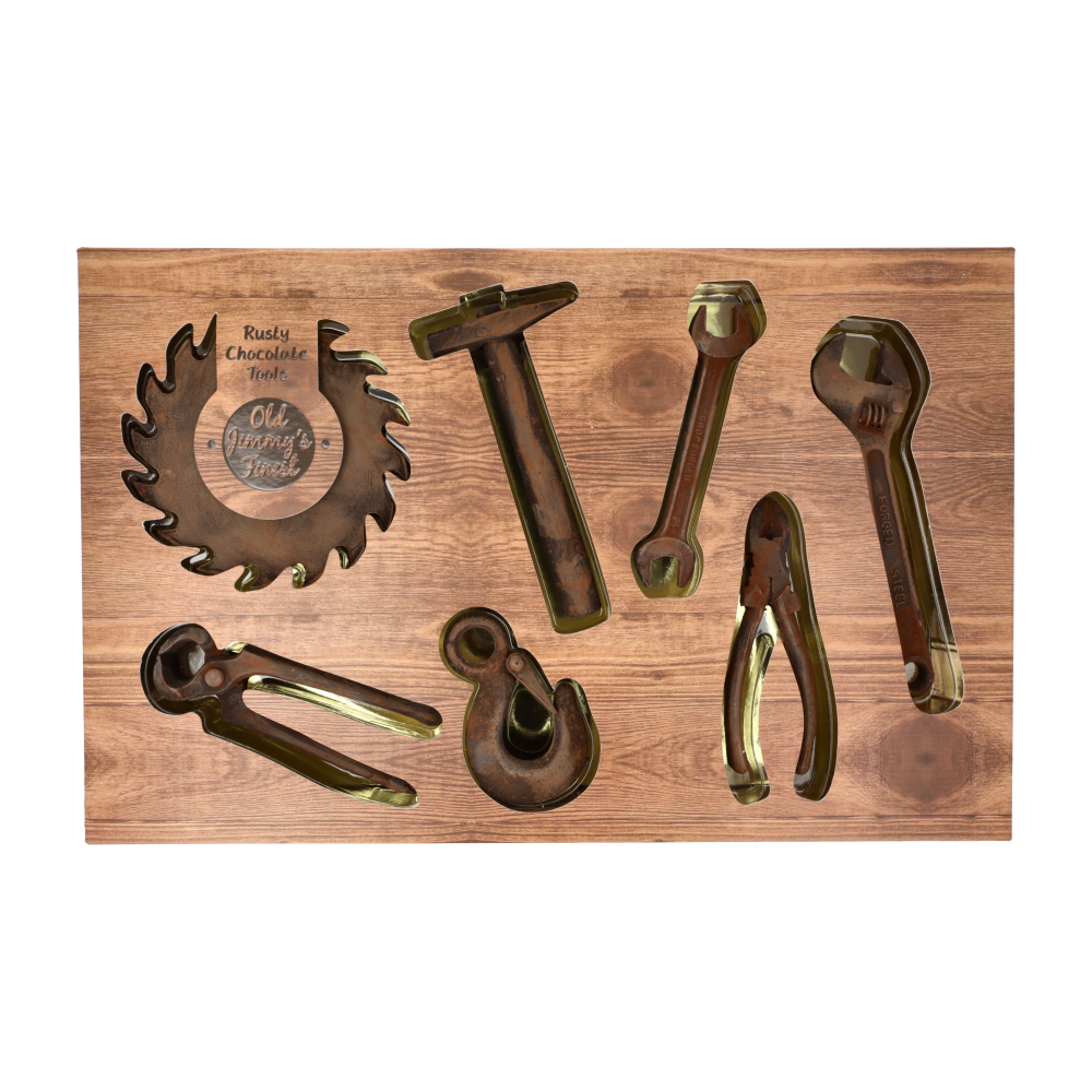 Estuche chocolate negro 'Herramientas' 330g