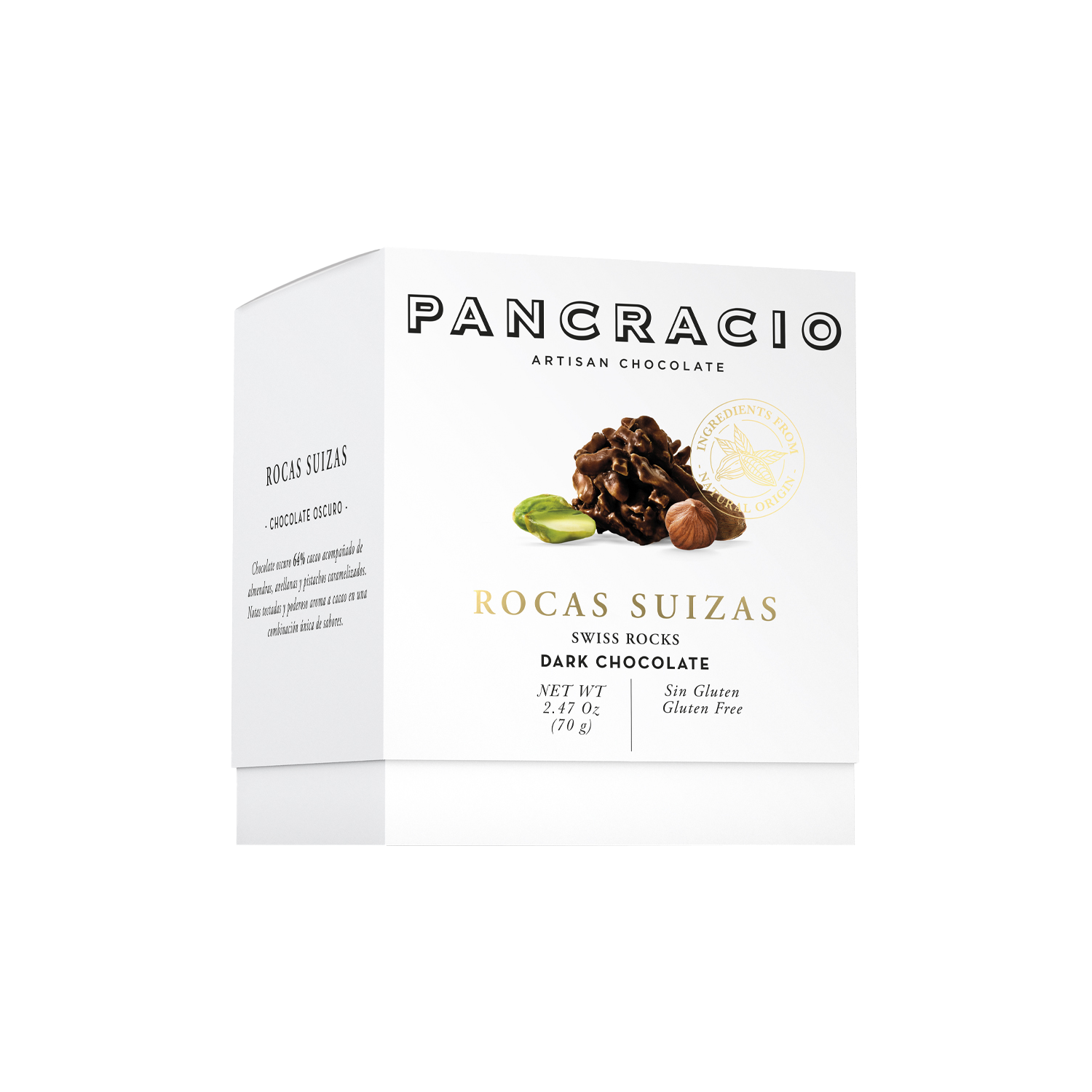 Mini box Pancracio Rocas suizas chocolate negro 70g