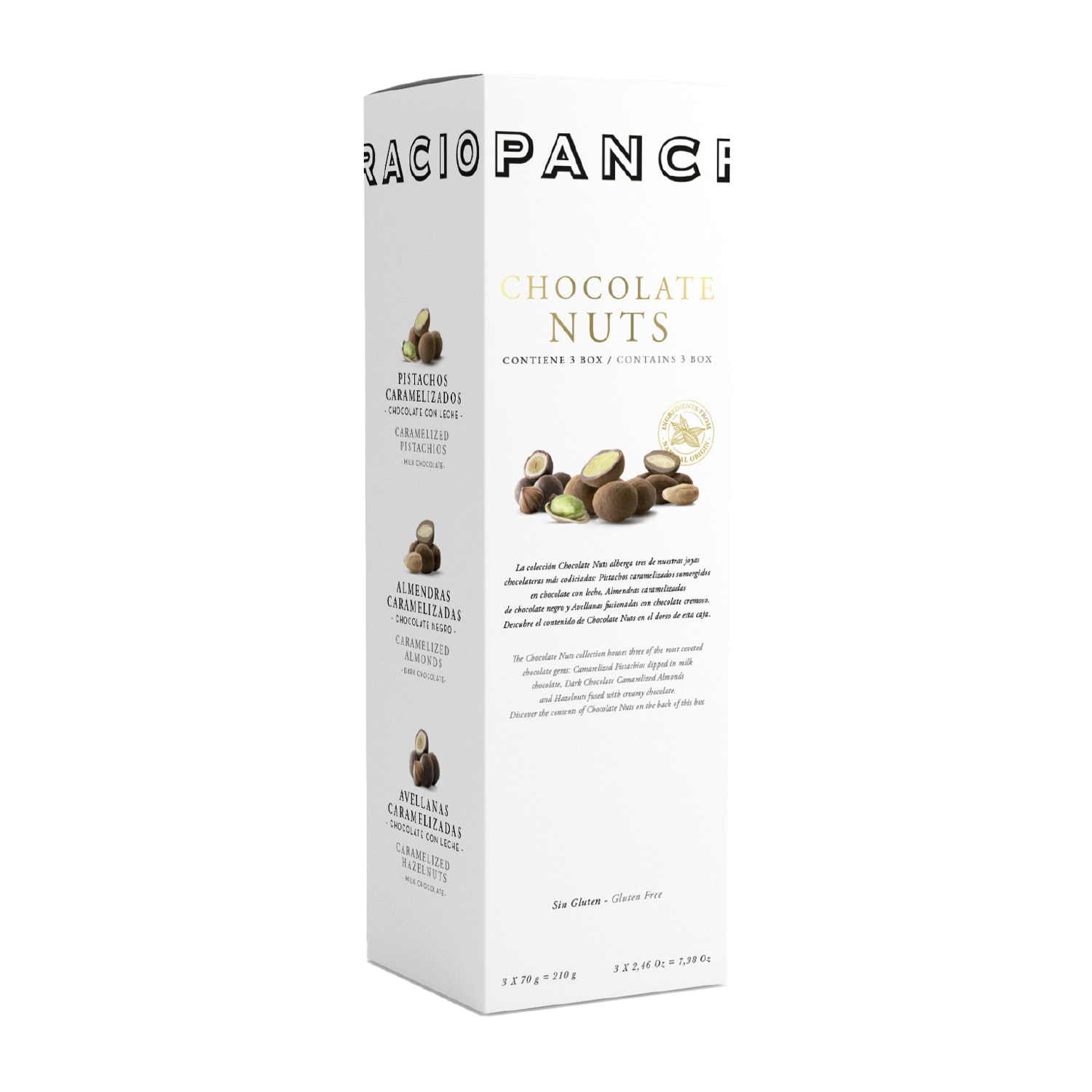 Estuche Chocolate Nuts Pancracio 210g