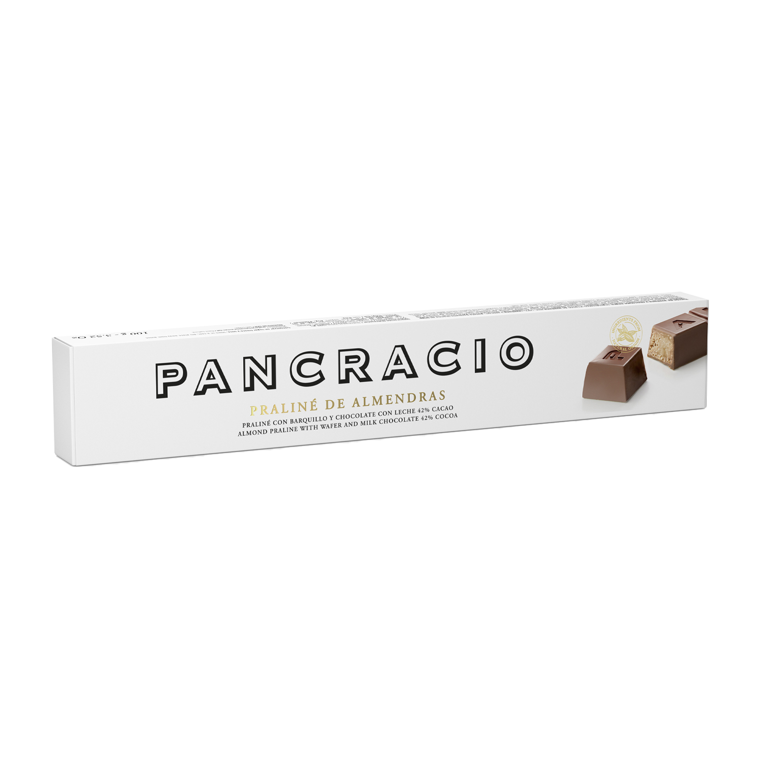 Praliné Pancracio almendras y chocolate con leche 100g