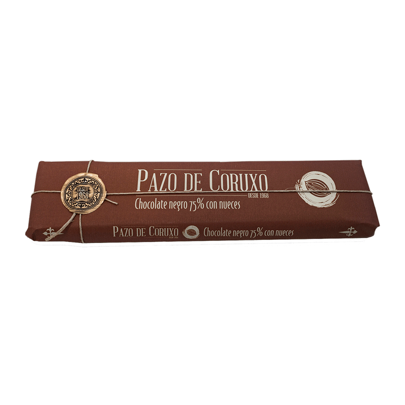 Chocolate artesano 75% cacao con nueces 300g