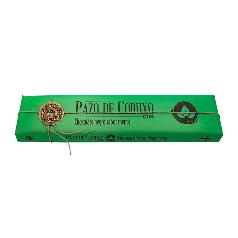 Chocolate artesano negro con menta 300g