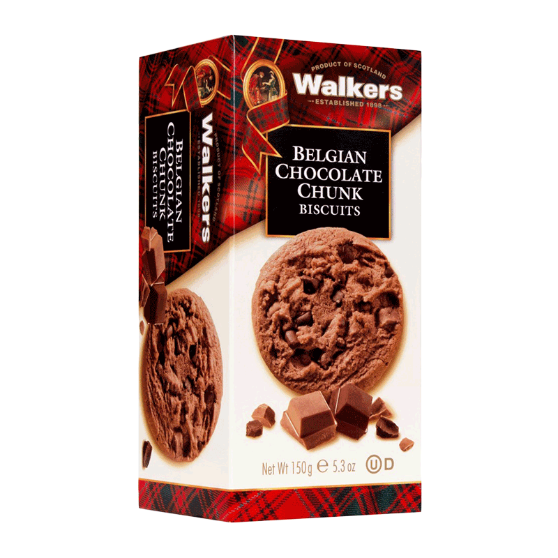 Caja cookies con chips de chocolate belga 'Belgian Chocolate Chunk' 150g