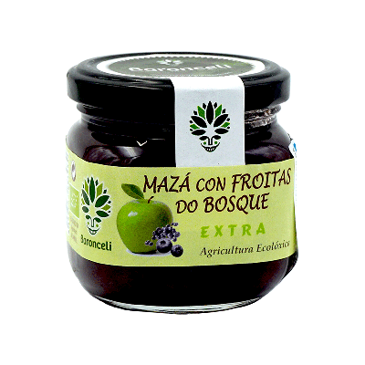 Comprar Mermelada de manzana con frutas del bosque ecológica 200g