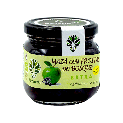 Comprar Mermelada de manzana con frutas del bosque sin azúcar 200g