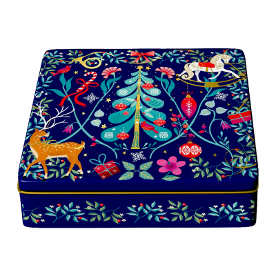Comprar Lata bombones praliné leche 'Ornamentos' azul 300g