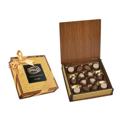 Comprar Caja bombones surtidos 'Madera & Cuero oro' 170g