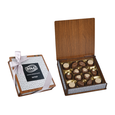 Comprar Caja bombones surtidos 'Madera & Cuero plata' 170g