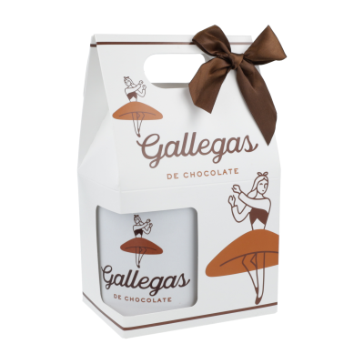 Comprar Estuche 'Gallegas de nata' galletas de nata y chocolate artesanales 165g + Taza