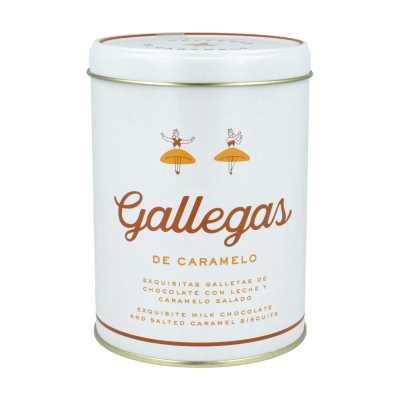 Comprar Lata 'Gallegas de nata' galletas de nata, chocolate con leche y caramelo 250g