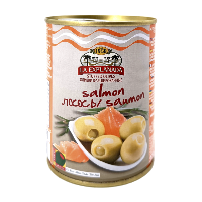 Comprar Aceitunas verdes rellenas de salmón 120g
