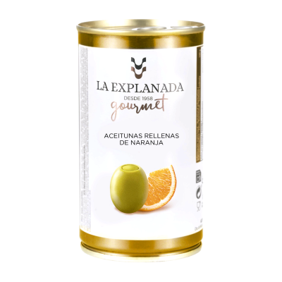Comprar Aceitunas verdes rellenas de naranja 150g