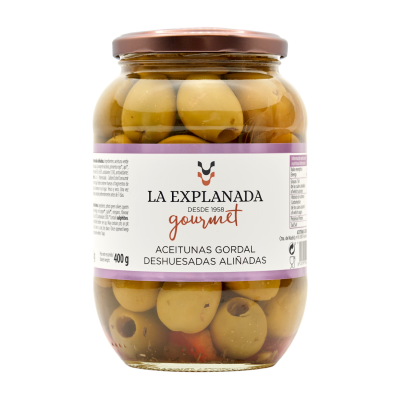 Comprar Aceitunas verdes deshuesadas aliñadas 'Gordal' 400g