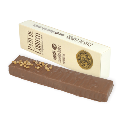 Comprar Estuche turrón chocolate con leche praliné y almendra 160g
