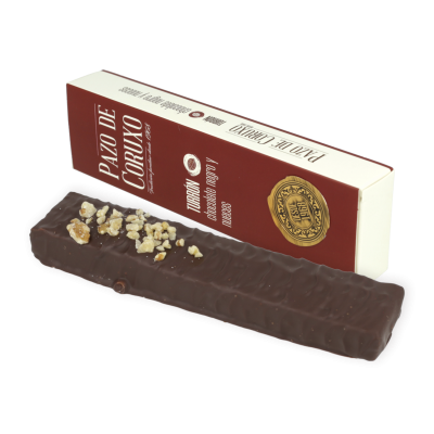 Comprar Estuche turrón chocolate negro praliné y nueces de California 160g