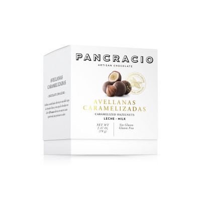 Comprar Mini box Pancracio Avellanas caramelizadas chocolate con leche 70g